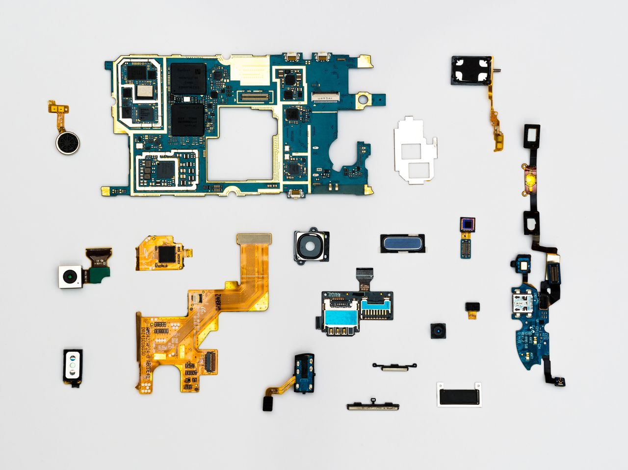 Mastering the First Impression: Your intriguing post title goes here Exploded view of smartphone components showcasing intricate technological design.